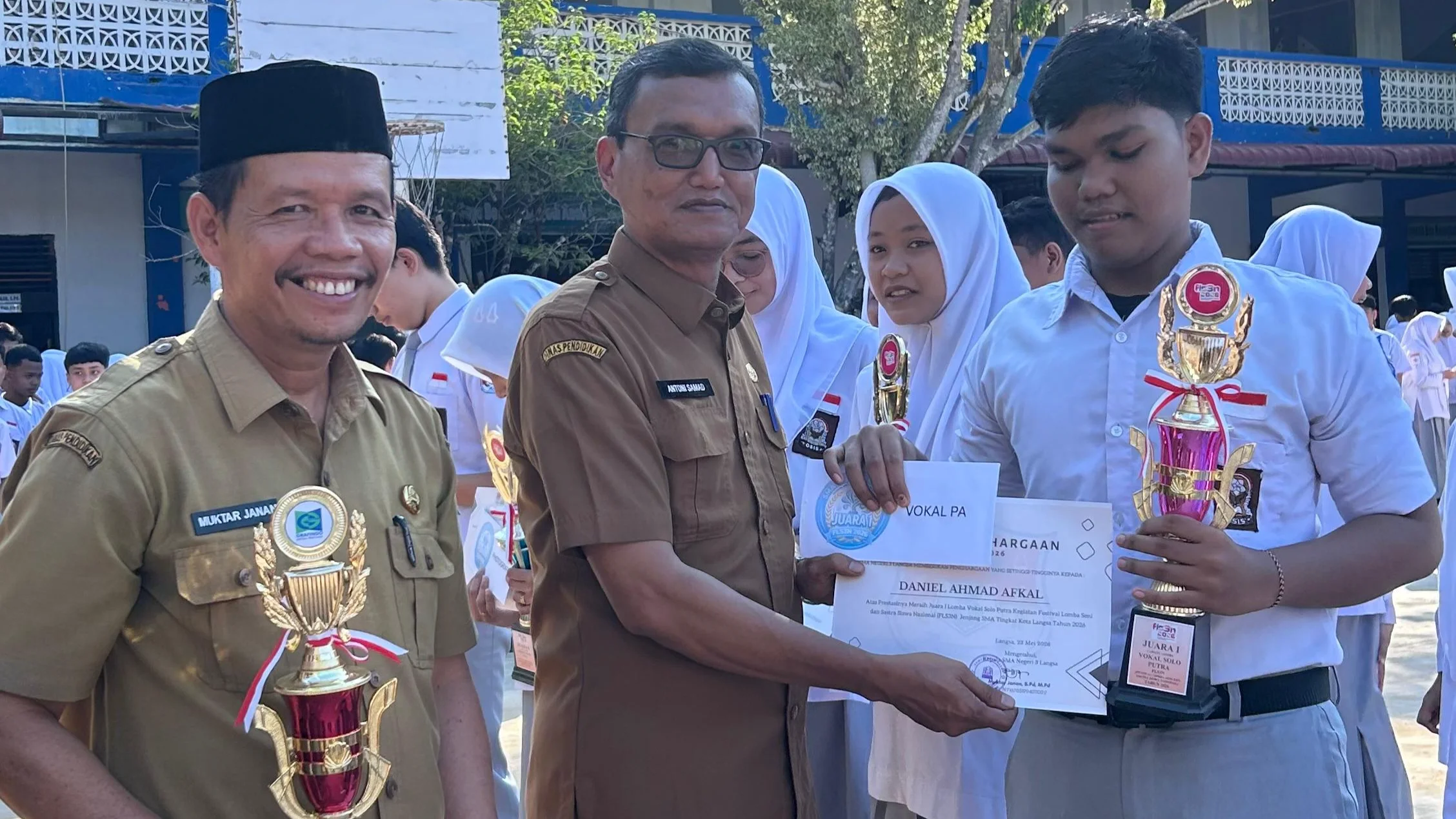 Kacabdin Wilayah Kota Langsa Apresiasi Prestasi Gemilang SMA Negeri 3 Langsa